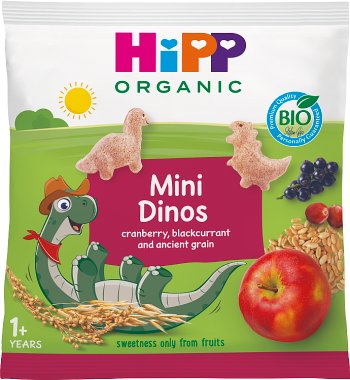 HIPP BIO Mini Dinos Chrupki zbożowe z sokami zagęszczonymi