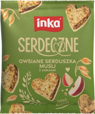 Inka Serdeczne Owsiane serduszka musli z jabłkami