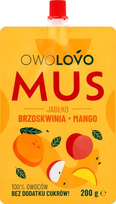 Owolovo Mus jabłko brzoskwinia mango
