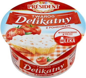 Président Twaróg Delikatny z  pomidorami