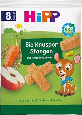 HiPP BIO Chrupiące pałeczki jabłkowo-marchewkowe